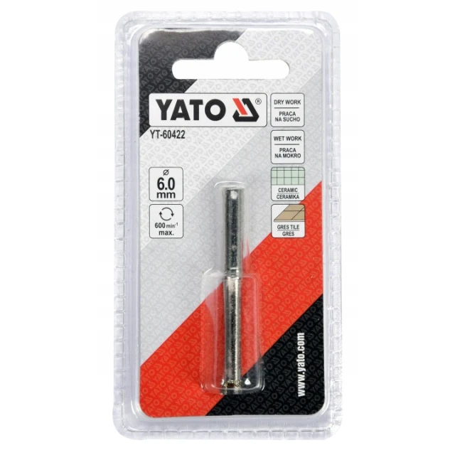 Свердло алмазне Yato 6 мм для граніту (YT-60422)