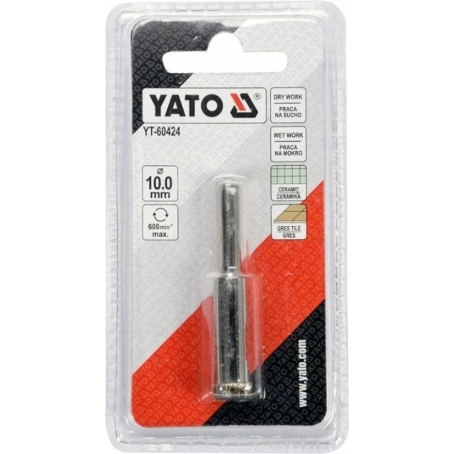 Свердло діамантове Yato 10 мм для керамограніту (YT-60424)
