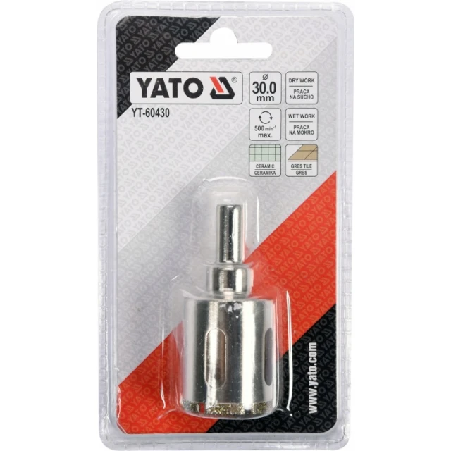Сверло алмазное Yato 30 мм для керамогранита (YT-60430)