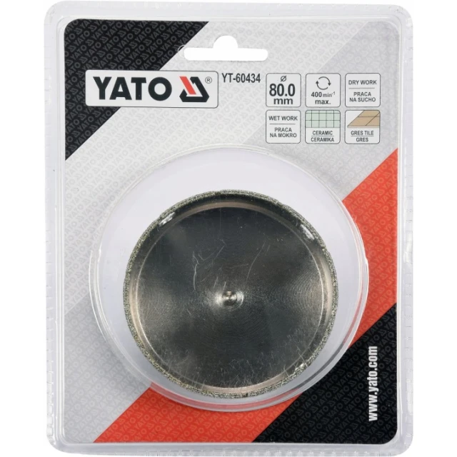 Сверло алмазное Yato 80 мм для керамогранита (YT-60434)