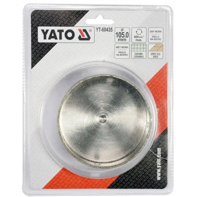 Свердло діамантове Yato 105 мм для керамограніту (YT-60435)