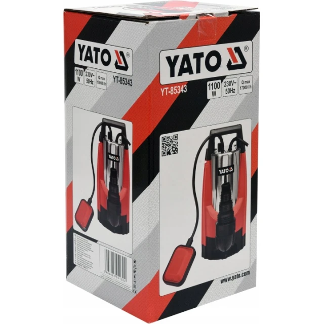 Насос водяний Yato 1100 Вт з поплавцем нержавіючий (YT-85343)