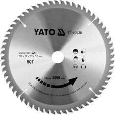 Диск пильний Yato 190x60z x20 з вольфрамом (YT-60636)