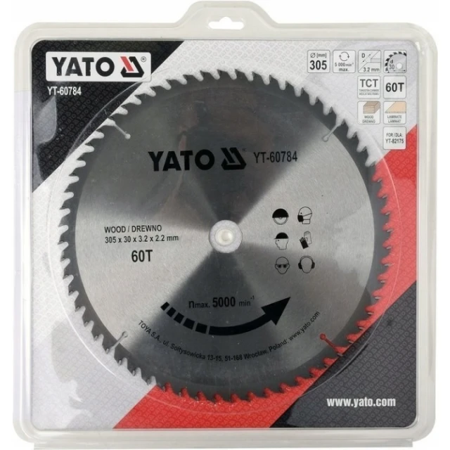 Диск пиляний Yato 305x60z x30 з видією (YT-60784)
