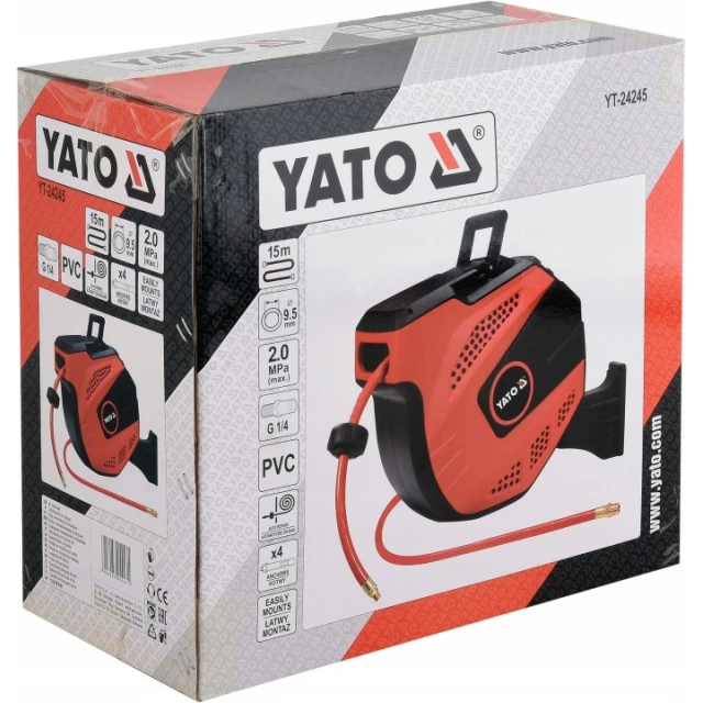 Шланг пневматичний Yato 15 м з автоматичною котушкою (YT-24245)