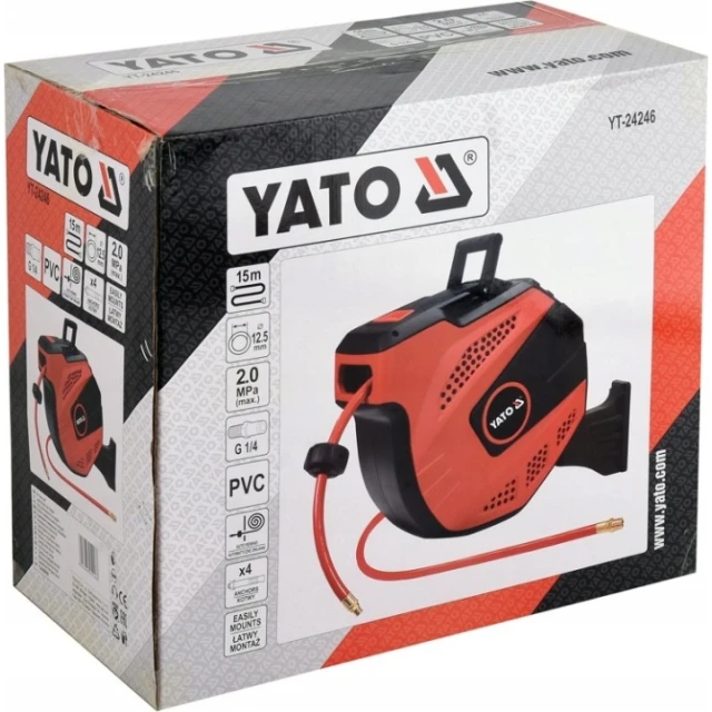 Шланг пневматичний Yato 15 м з автоматичною котушкою (YT-24246)