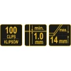 Клипси для вирівнювання плитки Vorel 1,0 мм 100 шт (04716)