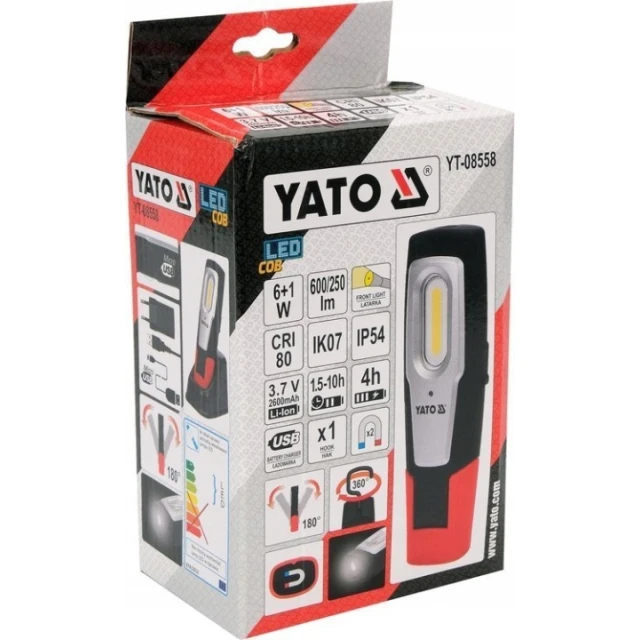 Лампа робоча Yato 6W COB 600LM+20LM (YT-08558)