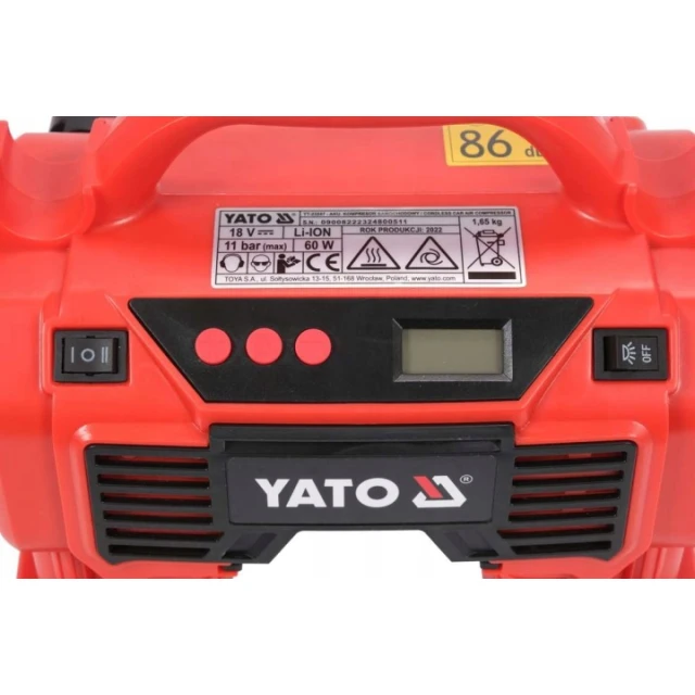 Компресор акумуляторний Yato 18V 11 bar (YT-23248)