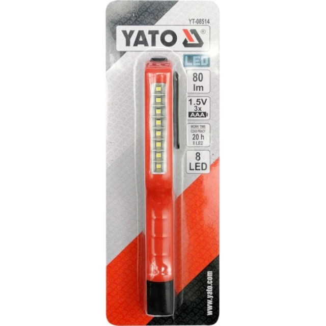Фонарик інспекційний LED з магнітом Yato 3xAAA (YT-08514)