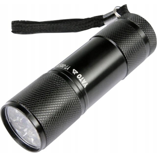 Фонарик Yato 9 LED Black 85x25 мм (YT-08570)
