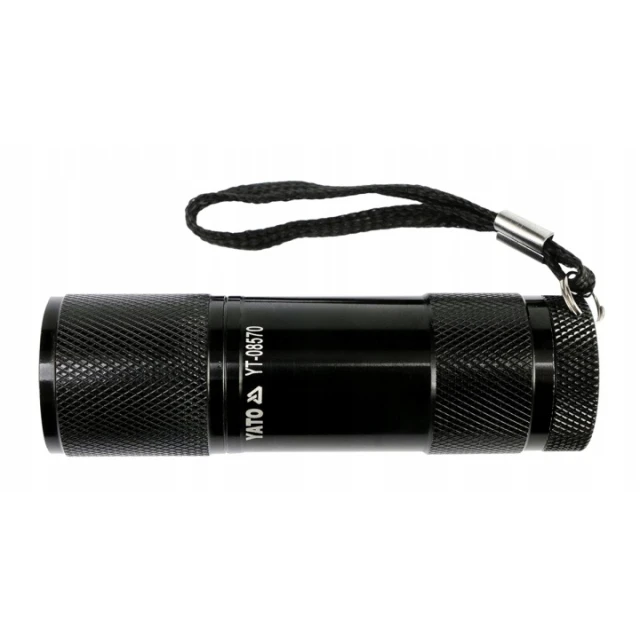 Фонарик Yato 9 LED Black 85x25 мм (YT-08570)