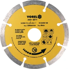 Диск алмазний сегментний Vorel 115 мм (08711)