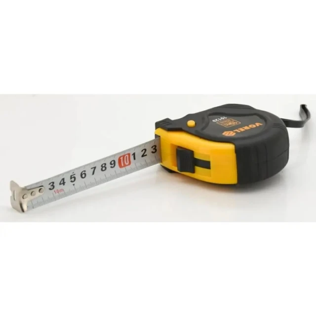 Рулетка Vorel 10 м х 25 мм Yellow Black (5906083101298)