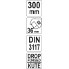Ключ розсувний Yato 300 мм 0-36 мм (YT-21653)