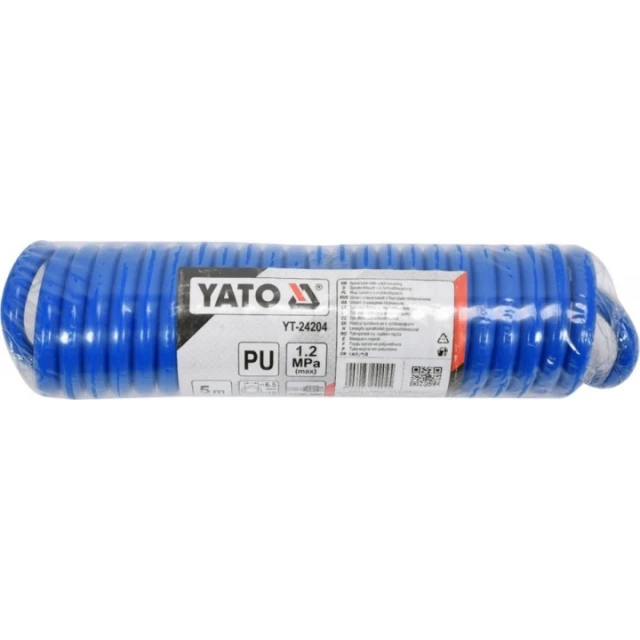 Шланг спіральний Yato 6,5x10 мм 5 м поліуретан (YT-24204)