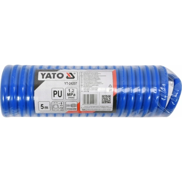 Шланг спіральний Yato 8x12 мм 5 м поліуретан (YT-24207)
