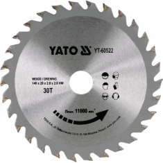 Диск пиляльний Yato 140x30z x20 з видіями (YT-60522)