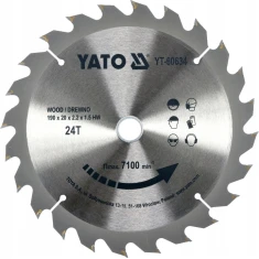 Диск пильний Yato 190x24z x20 з твердосплавними зубцями (YT-60634)