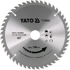 Диск пиляльний Yato 216x48z x30 з ТПК (YT-60682)