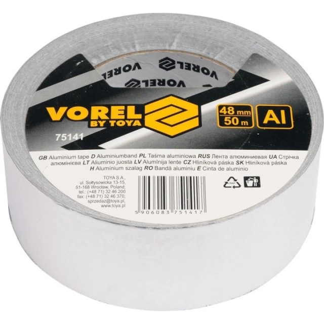 Стрічка алюмінієва Vorel 48 мм x 50 м (5906083751417)