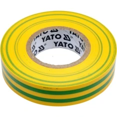 Стрічка ізоляційна Yato 15 мм x 20 м Yellow-Green (YT-81593)