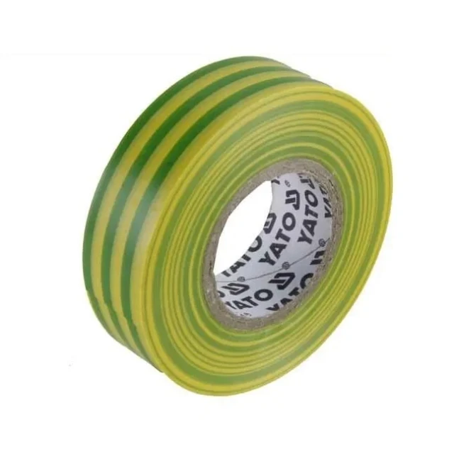 Стрічка ізоляційна Yato 15 мм x 20 м Yellow-Green (YT-81593)