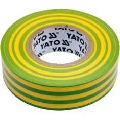 Стрічка ізоляційна Yato 19 мм x 20 м Yellow-Green (YT-81655)