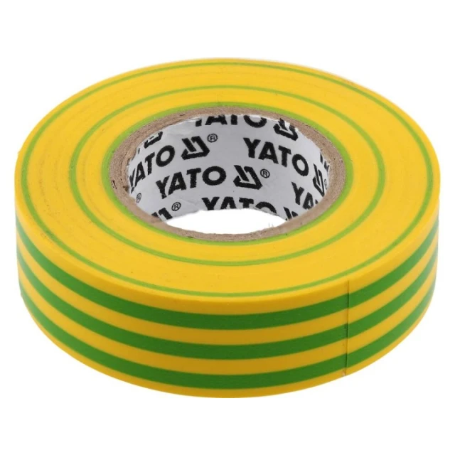 Стрічка ізоляційна Yato 19 мм x 20 м Yellow-Green (YT-81655)