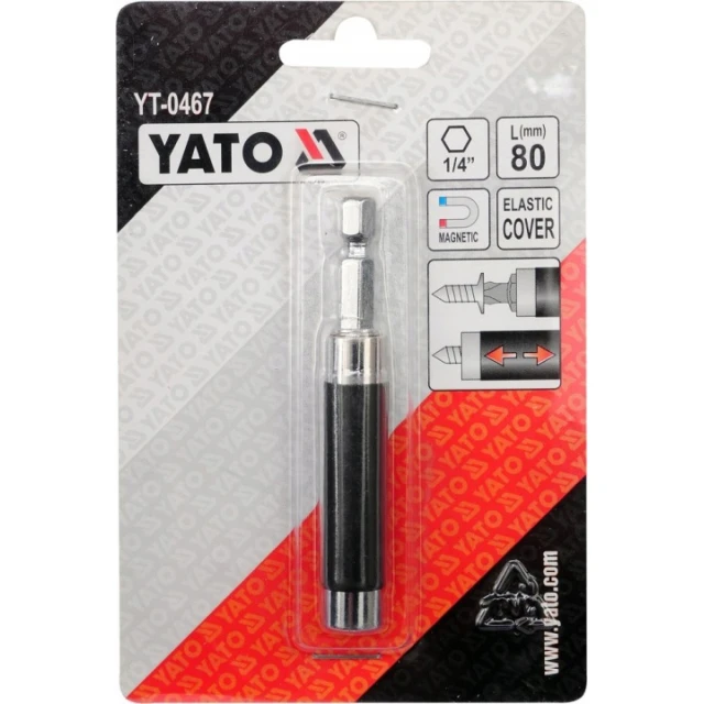 Тримач магнітний Yato L-80 мм для бітів 1/4