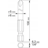 Біта довга Tri-Wing Yato №2 x 100 мм №4 x 100 мм 2 шт (YT-0497)
