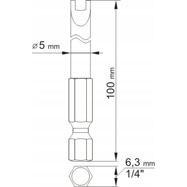 Бита длинная Spanner Yato №4 x 100 мм №8 x 100 мм (YT-0498)