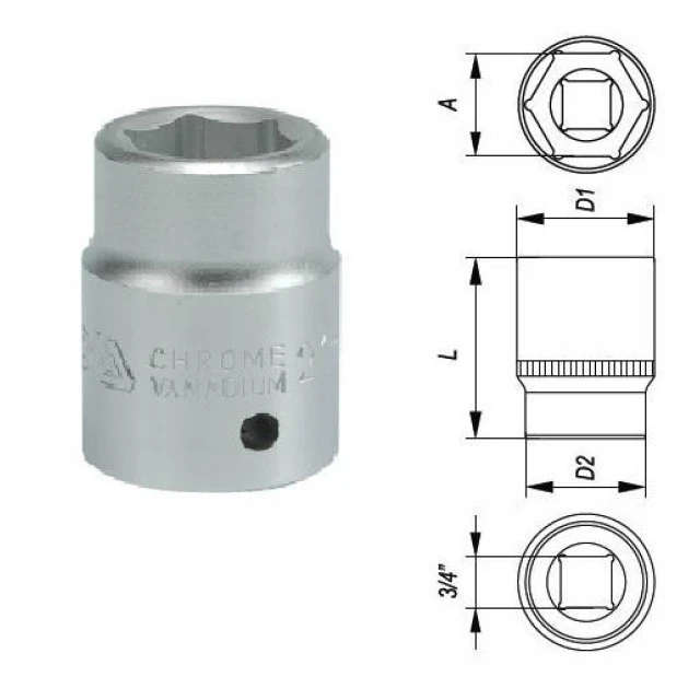 Головка Yato 3/4
