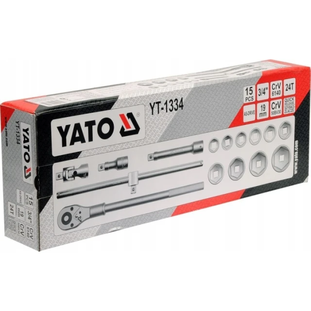 Набор головок торцевых Yato 3/4