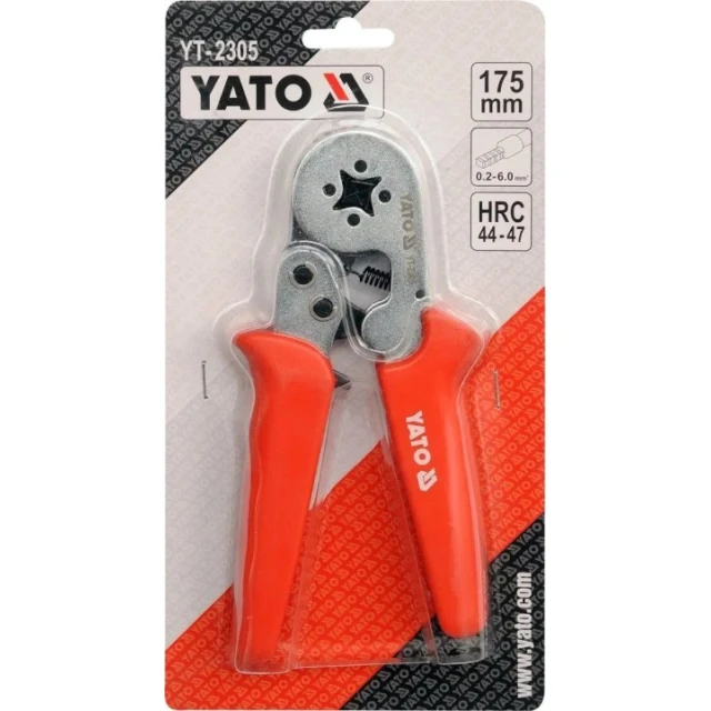 Кліщі для обтиснення коннекторів Yato 0,2-6 мм² (YT-2305)