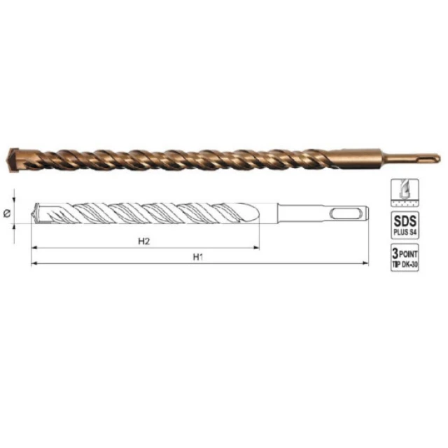 Свердло бетон Yato 6x110 SDS+ S4 (YT-4162)