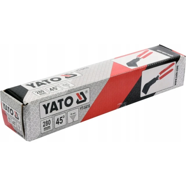 Клещи для гибания листового металла Yato 280 мм согнутые 45° 60 мм (YT-5416)