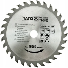 Диск пиляльний Yato 140x30z x16 з видіями (YT-6053)