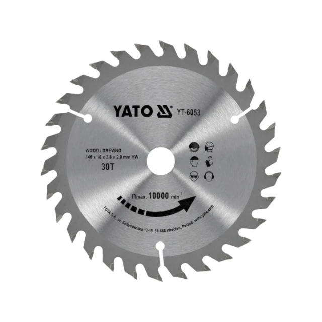 Диск пильный Yato 140x30z x16 с видиями (YT-6053)