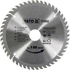 Диск пиляльний Yato 184х30 50 зубів з напайками (YT-6062)