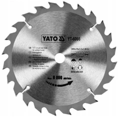 Диск пиляльний Yato 205x24z x18 мм з твердосплавними зубами (YT-6066)