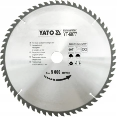 Пила дискова Yato 300x60z x30 з видіям (YT-6077)