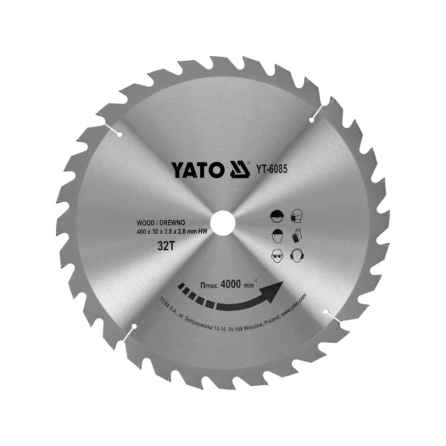 Диск пиляючий Yato 400x32z x30 з вольфрамом (YT-6085)