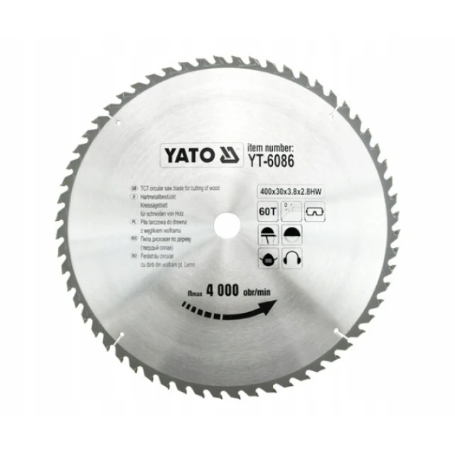 Диск пиляючий Yato 400x60z x30 з вольфрамом (YT-6086)