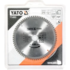 Диск пиляльний для алюмінію Yato 210x72z x30 (YT-6093)