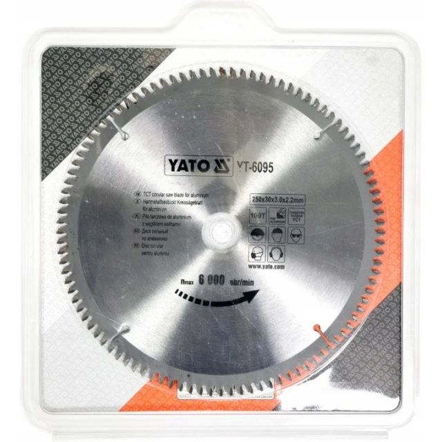 Диск пиляльний для алюмінію Yato 250x100z x30 (YT-6095)