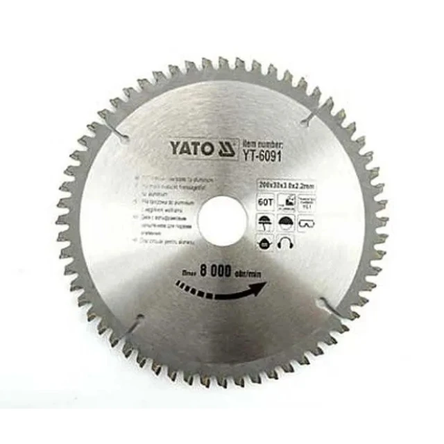 Диск пиляльний для алюмінію Yato 250x100z x30 (YT-6095)