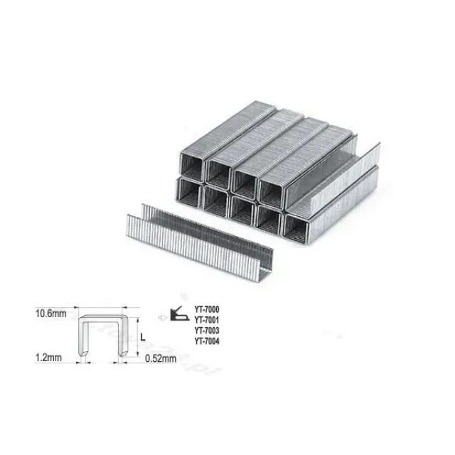 Скоби Yato 6 мм G 10,6x0,52x1,2 1000 шт (YT-7022)