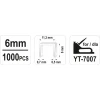 Скоби Yato 6 мм A 11,3x0,50x0,7 1000 шт (YT-7051)