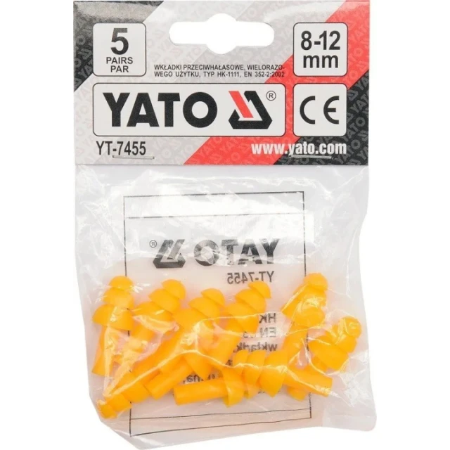 Беруши силиконовые Yato 22 дБ (5 пар) (YT-7455)